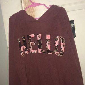 Flower “Hello” Hoodie